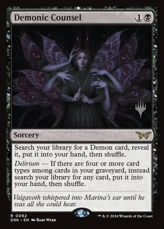 Demonic Counsel [Duskmourn: House of Horror Promos]