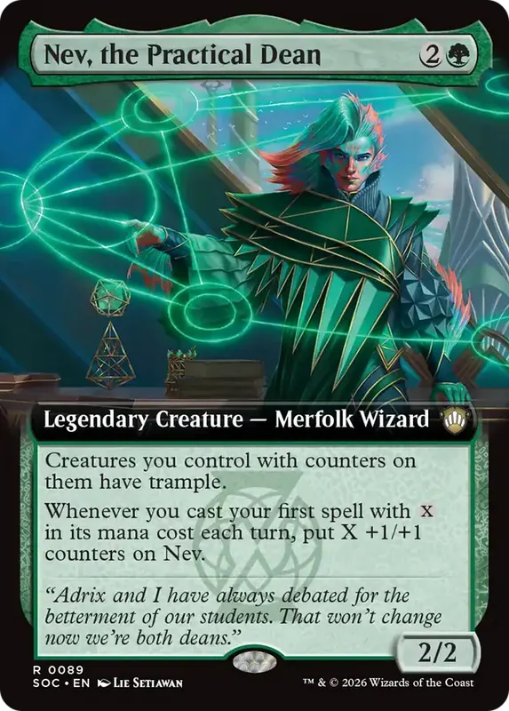 Nev, the Practical Dean (Extended Art) [Secrets of Strixhaven Commander]
