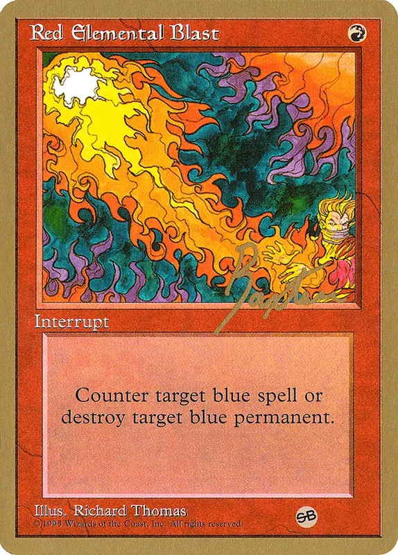 Red Elemental Blast (George Baxter) (SB) [Pro Tour Collector Set]